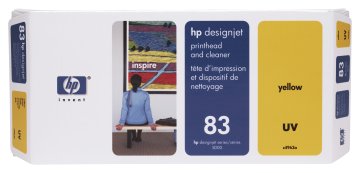 HP Testina di stampa e dispositivi di pulizia giallo UV DesignJet 83