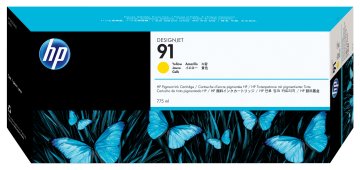 HP Cartuccia inchiostro pigmentato giallo 91, 775 ml