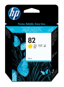 HP 82 28-ml Yellow DesignJet Ink Cartridge cartuccia d'inchiostro 1 pz Originale Resa standard Giallo