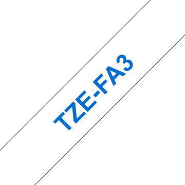 Brother TZE-FA3 nastro per etichettatrice Blu su bianco