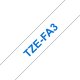 Brother TZE-FA3 nastro per etichettatrice Blu su bianco 2