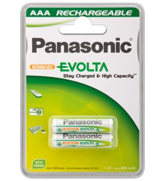 Wentronic AAA 750mAh NiMH 2-BL EVOLTA Batteria ricaricabile Mini Stilo AAA Nichel-Metallo Idruro (NiMH)