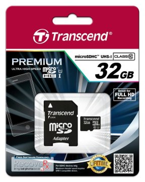 Transcend 32GB microSDHC Class 10 UHS-I MLC Classe 10