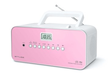 Muse M-21 PK impianto stereo portatile Digitale FM, MW Rosa, Bianco