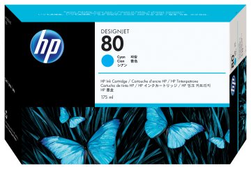 HP 80 175-ml Cyan DesignJet Ink Cartridge cartuccia d'inchiostro 1 pz Originale Resa standard Ciano