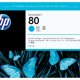 HP 80 175-ml Cyan DesignJet Ink Cartridge cartuccia d'inchiostro 1 pz Originale Resa standard Ciano 2