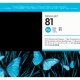 HP Testina di stampa dye e dispositivi di pulizia ciano DesignJet 81 2