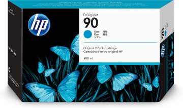 HP 90 3-pack 400-ml Cyan DesignJet Ink Cartridges cartuccia d'inchiostro 3 pz Originale Ciano