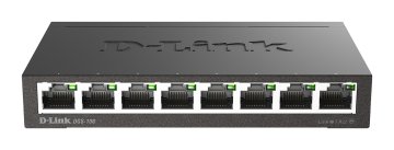 D-Link DGS-108 switch di rete Non gestito L2 Gigabit Ethernet (10/100/1000) Nero