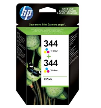 HP 344 cartuccia d'inchiostro 2 pz Originale Resa elevata (XL) Ciano, Magenta, Giallo