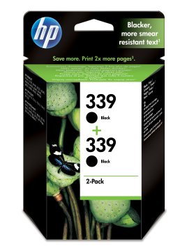 HP 339 cartuccia d'inchiostro 2 pz Originale Resa elevata (XL) Nero