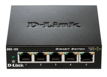 D-Link DGS-105 switch di rete Non gestito Nero