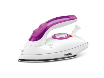 Princess 322200 Ferro da stiro a secco e a vapore Acciaio inossidabile 1000 W Viola, Bianco
