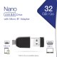 Verbatim Nano - Memoria USB da 32 GB con Adattatore Micro USB - Nero 8