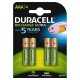 Duracell StayCharged AAA (4pcs) Batteria ricaricabile Mini Stilo AAA Nichel-Metallo Idruro (NiMH) 2