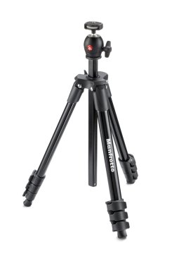 Manfrotto MKCOMPACTLT-BK treppiede Fotocamere digitali/film 3 gamba/gambe Nero