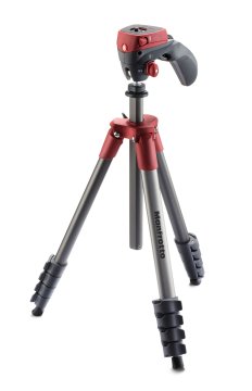 Manfrotto MKCOMPACTACN-RD treppiede Fotocamere digitali/film 3 gamba/gambe Rosso