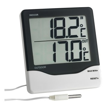 TFA-Dostmann 30.1011 termometro Termometro da ambiente elettronico Interno/esterno Nero, Bianco
