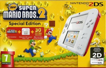 Nintendo 2DS + New Super Mario Bros. 2 console da gioco portatile 8,97 cm (3.53") 1 GB Touch screen Wi-Fi Rosso, Bianco