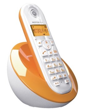 Motorola C601 Telefono DECT Identificatore di chiamata Arancione, Bianco