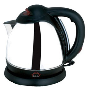 DCG Eltronic WK6298 bollitore elettrico 1,8 L 1850 W Nero, Acciaio inox