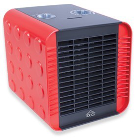 DCG Eltronic SA9106 stufetta elettrica Nero, Rosso 1500 W Radiatore