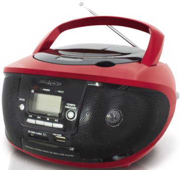 Irradio CDKU-55C AM, FM Nero, Rosso Riproduzione MP3