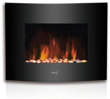 Melchioni Wallflame Mini Camino montabile a parete Elettrico Nero