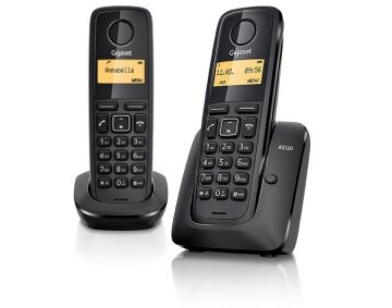 Gigaset AS120 Duo Telefono DECT Nero