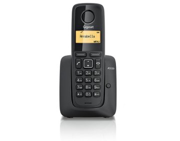 Gigaset AS120 Telefono DECT Identificatore di chiamata Nero