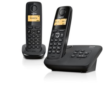 Gigaset AS120A Duo Telefono DECT Identificatore di chiamata Nero