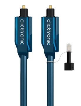 ClickTronic 15m Toslink Opto-Set cavo audio Blu