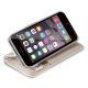 Celly ONDAIPH6GD custodia per cellulare Custodia a libro Beige, Bianco 3