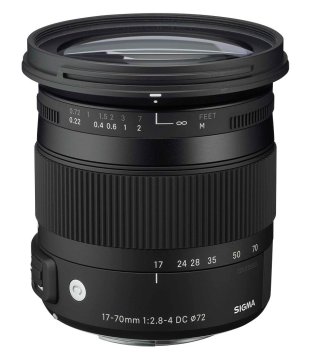 Sigma 17-70mm F2.8-4 DC Macro OS HSM SLR Obiettivi standard Nero