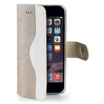 Celly ONDAIPH6PGD custodia per cellulare 14 cm (5.5") Custodia a borsellino Oro