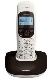 Brondi Nice Telefono DECT Identificatore di chiamata Nero, Bianco