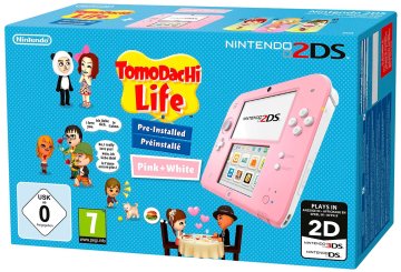 Nintendo 2DS + Tomodachi Life console da gioco portatile 8,97 cm (3.53") Touch screen Wi-Fi Rosa, Bianco
