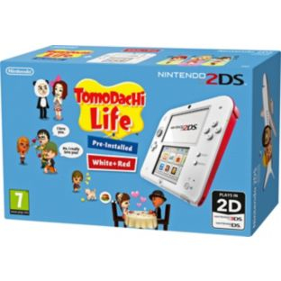 Nintendo 2DS + Tomodachi Life console da gioco portatile 8,97 cm (3.53") 1 GB Touch screen Wi-Fi Rosso, Bianco