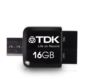 TDK 2 in 1 Mini 16GB unità flash USB USB Type-A / Micro-USB 2.0 Nero