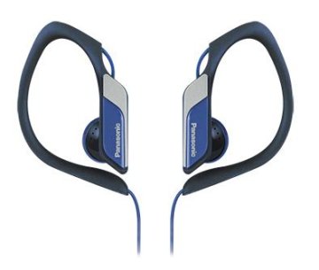 Panasonic RP-HS34E Cuffie Cablato A clip, In-ear Sport Nero, Blu