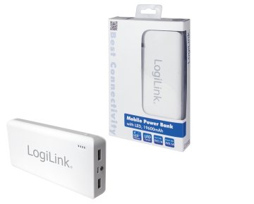 LogiLink PA0086 batteria portatile Litio 19600 mAh Grigio, Bianco