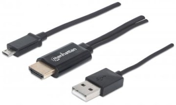 Manhattan 151498 cavo e adattatore video 1,5 m HDMI tipo A (Standard) Micro-USB Tipo B Nero