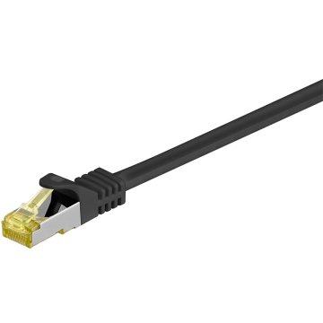 Goobay RJ-45 CAT7 5m cavo di rete Nero S/FTP (S-STP)