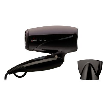 GA.MA Phon da viaggio Eolic Mini: Phon da viaggio, leggero e silenzioso, 1600 W, Motore DC Ultraleggero, componenti interni in tormalina, 4 combinazioni di velocità e temperatura, solo 238 grammi, inc