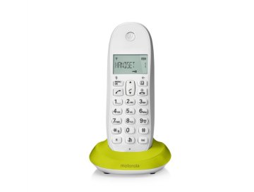 Motorola C1001L Telefono DECT Identificatore di chiamata Verde, Lime, Bianco