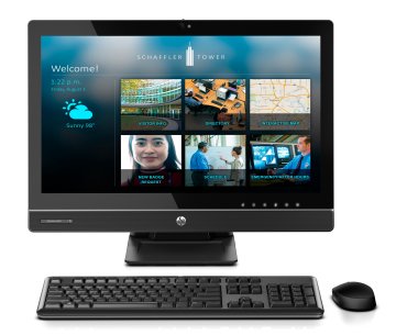 HP EliteOne 800 G1 Intel® Core™ i5 i5-4590S 58,4 cm (23") 1920 x 1080 Pixel Touch screen PC All-in-one 4 GB DDR3-SDRAM 500 GB HDD Windows 7 Professional Wi-Fi 4 (802.11n) Nero