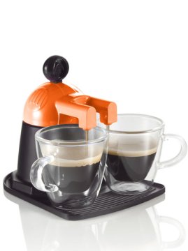 BRANDANI 56147 caffettiera manuale Nero, Arancione