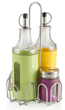 BRANDANI 56522 oliera/acetiera Bottiglia Vetro, Acciaio inox Multicolore