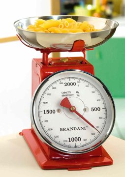 BRANDANI 58199 bilancia da cucina Rosso, Acciaio inox Bilancia da cucina meccanica