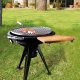 BRANDANI 58228 barbecue per l'aperto e bistecchiera Caminetto A legna Nero, Acciaio inox 2